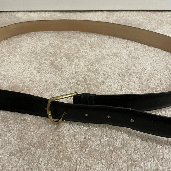 Men’s Black Leather Belt - Picture 1 of 3